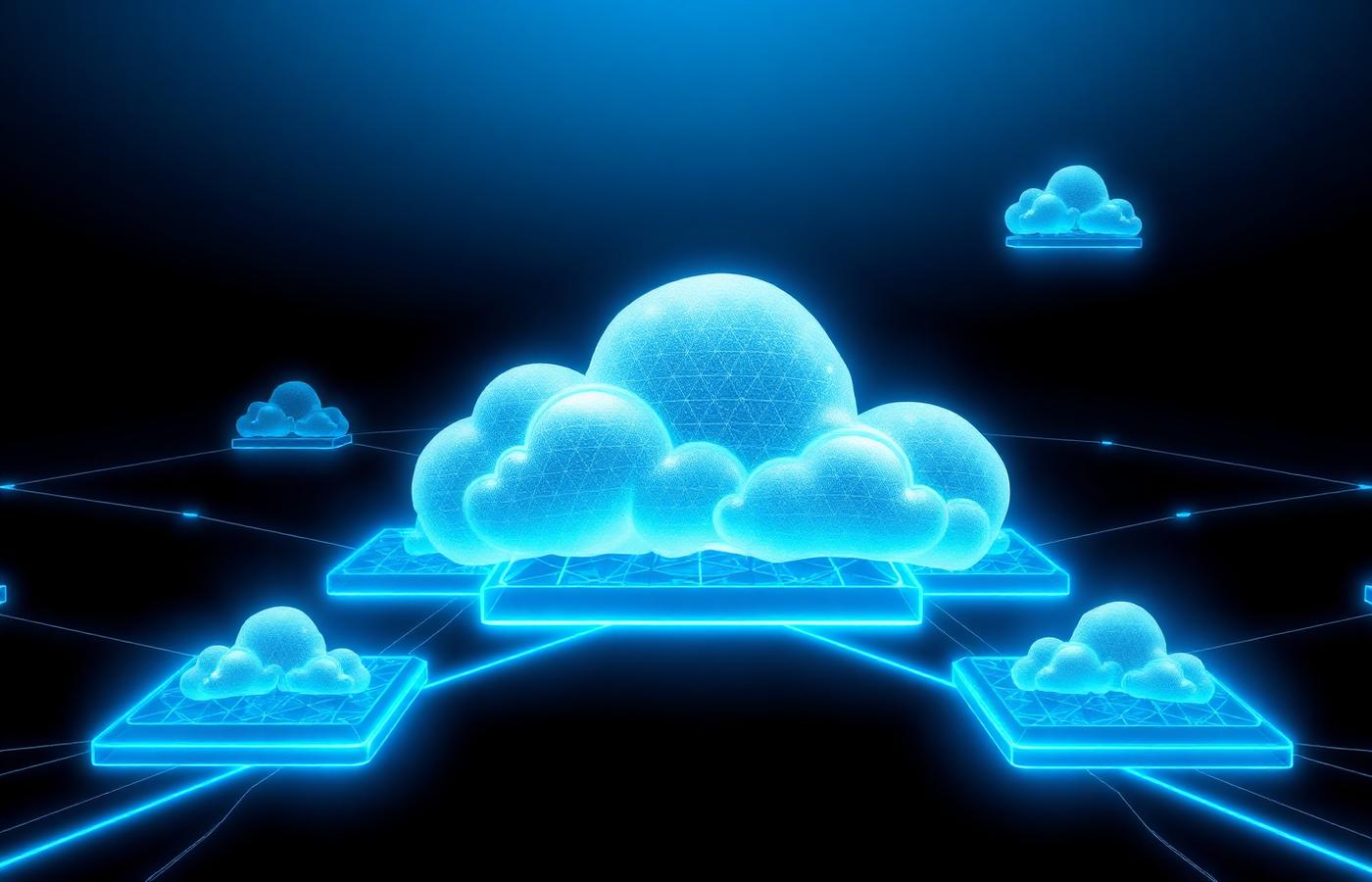 Abstract cloud infrastructure diagram