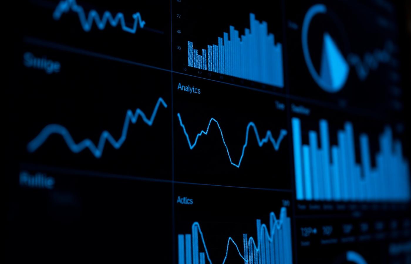 Analytics dashboard with performance charts